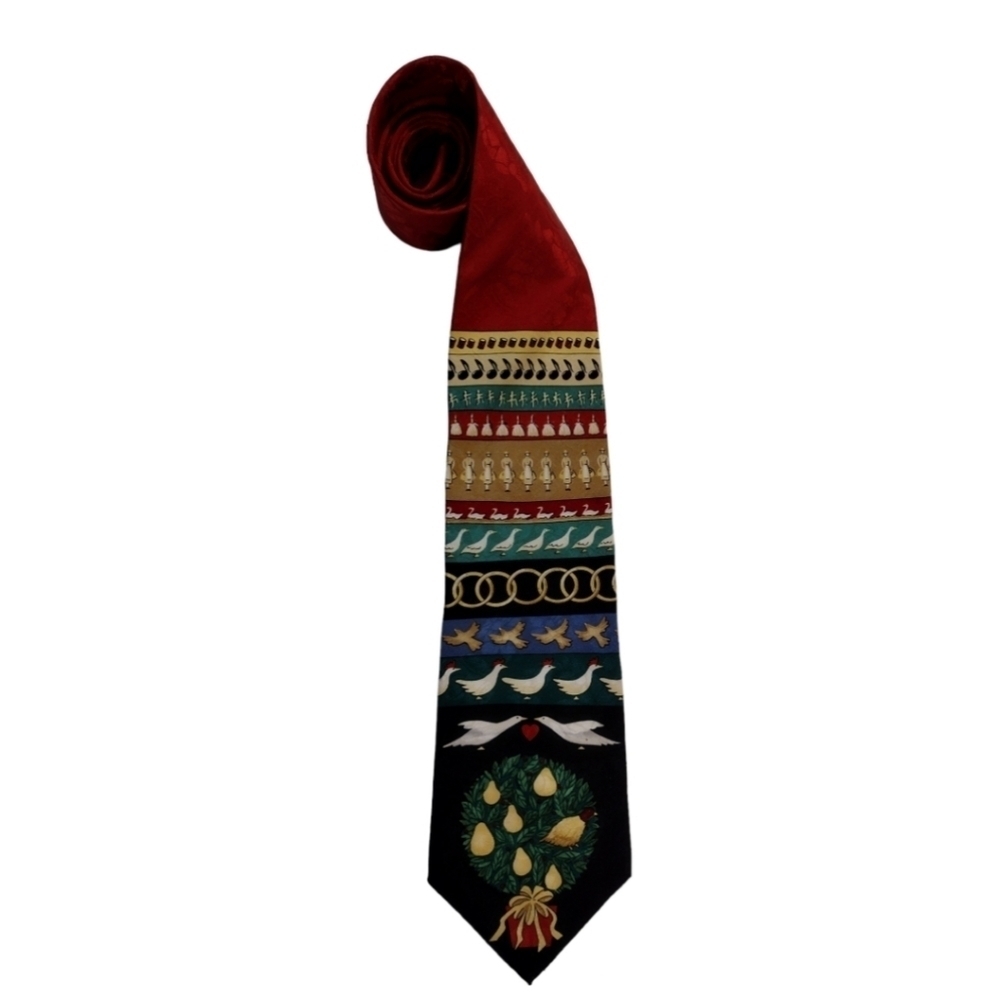 12 Days of Christmas silk tie by Resilio